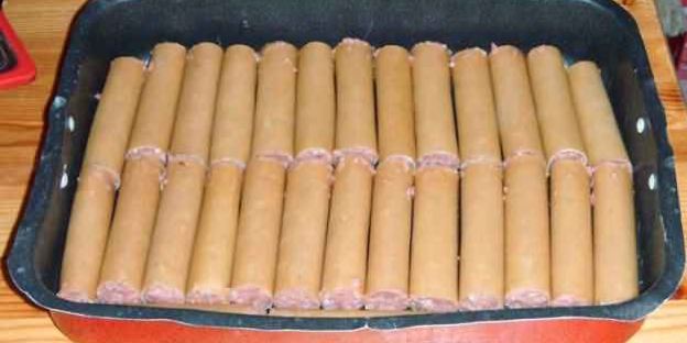 каннеллони с мясом и грибами