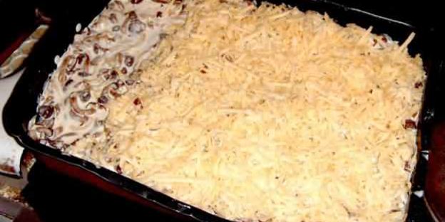 каннеллони с мясом и грибами