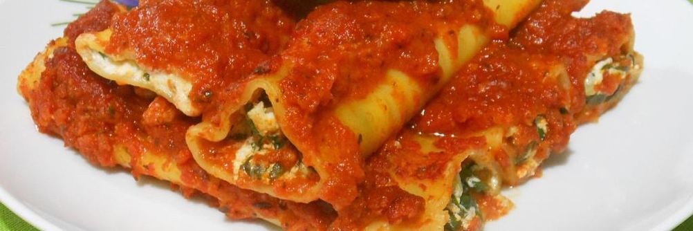 Каннеллони со шпинатом и рикоттой