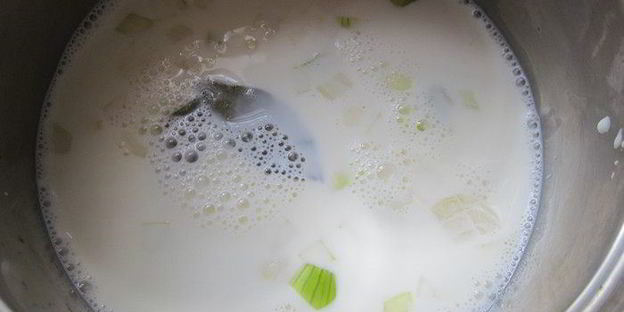 каннелони, фаршированные курицей и грибами под соусом морне