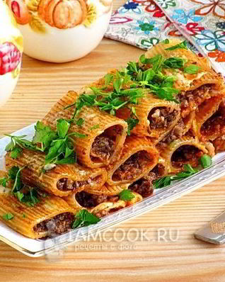 Каннелони с грибами в мультиварке