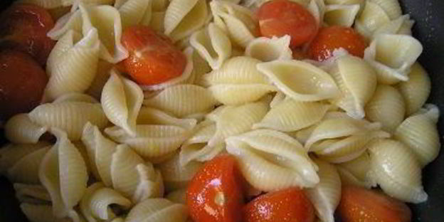 лимонная паста с черри