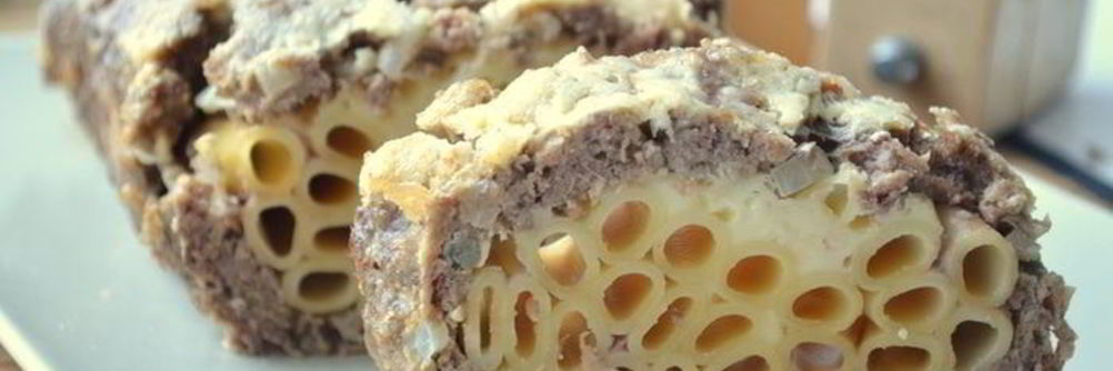 Макароны по-флотски рулетом