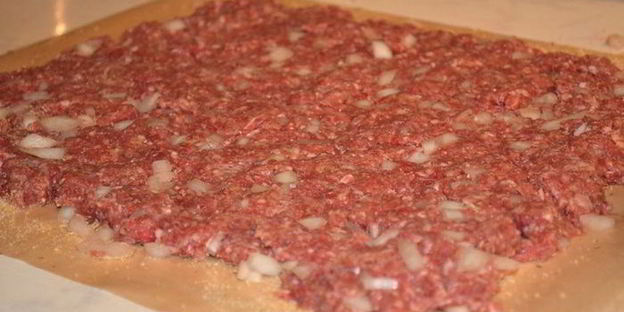 макароны по-флотски рулетом