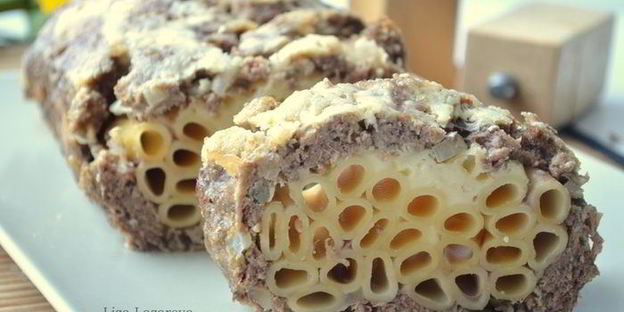 макароны по-флотски рулетом