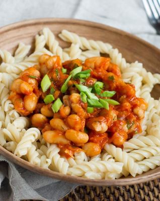 Макароны с фасолью