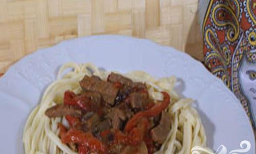 Рецепт макарон с говядиной и перцем