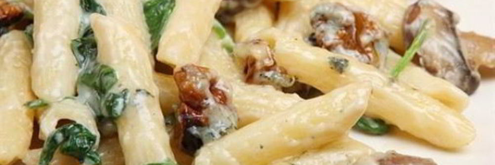 Макароны с грибами