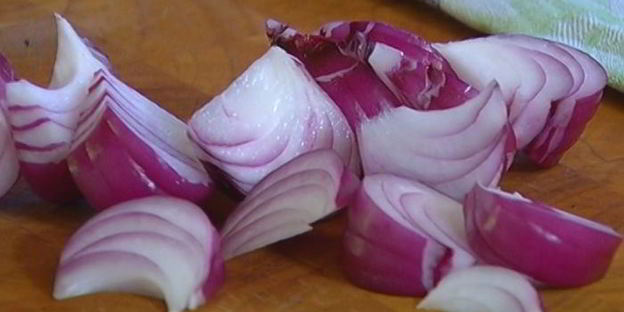 макароны с карамелизированным луком