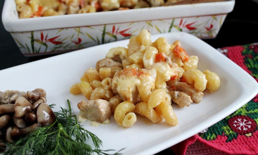 Рецепт макарон с курицей в духовке запеченные