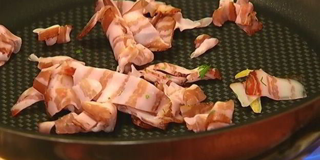 макароны с мидиями под соусом из сидра