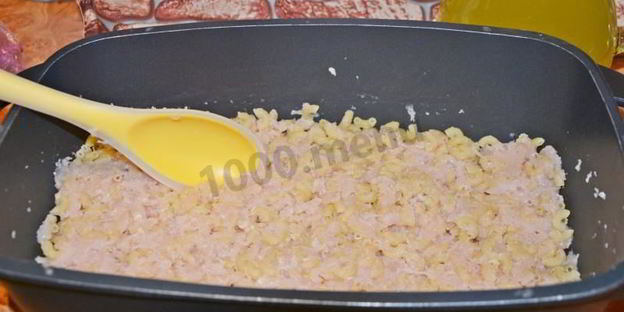 макароны с мясом в духовке