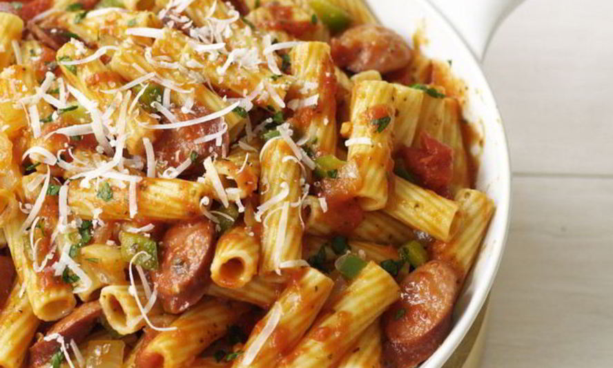 Рецепт макарон с сосисками