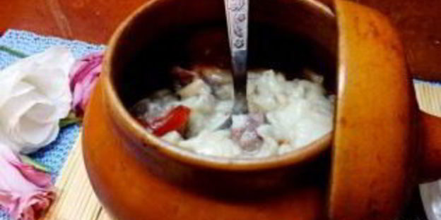 макароны в горшочках в духовке