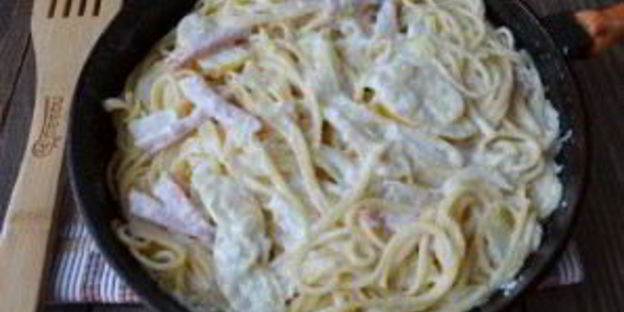 неожиданные спагетти с коньяком