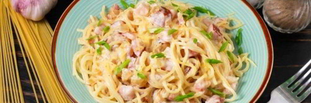 Паста карбонара без яиц