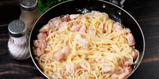 паста карбонара без яиц