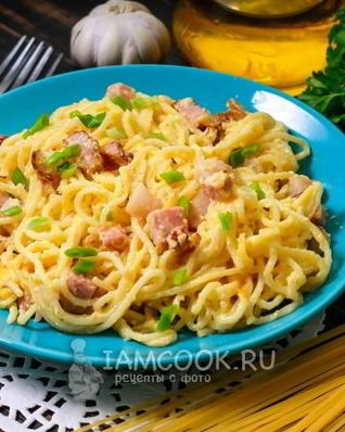 Паста карбонара в мультиварке