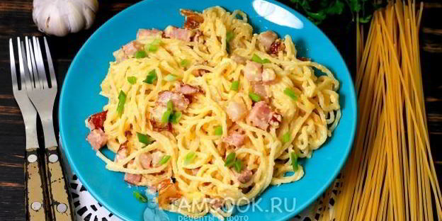 паста карбонара в мультиварке
