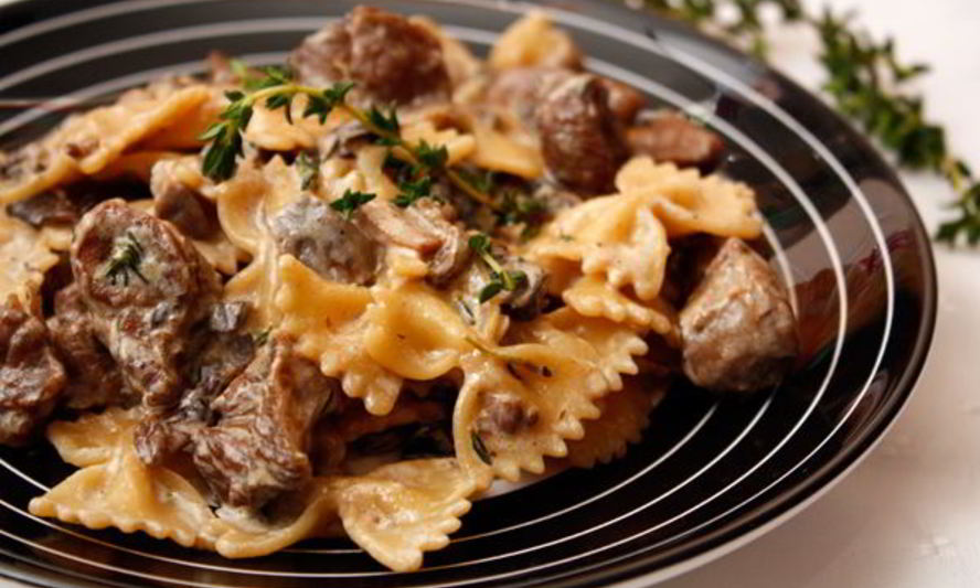 Рецепт пасты с индейкой и грибами