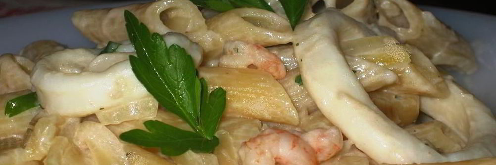 Паста с кальмарами