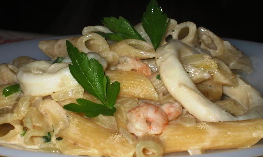 Рецепт пасты с кальмарами