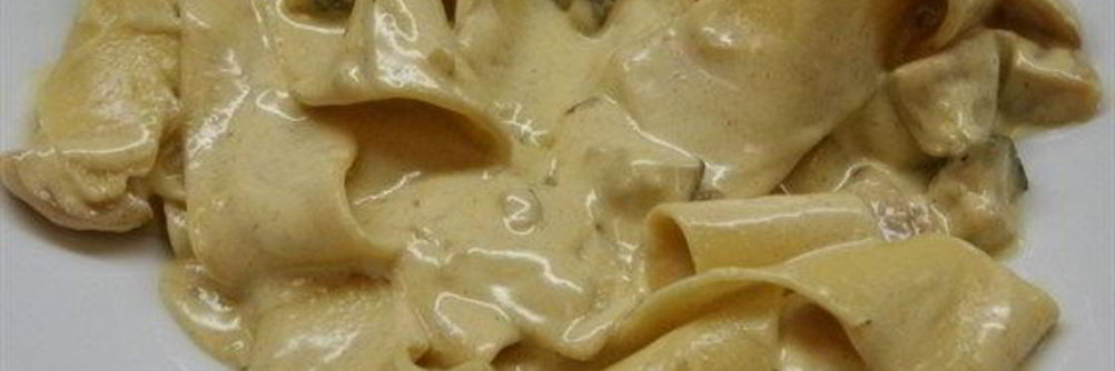 Паста с лесными грибами в сливочном соусе