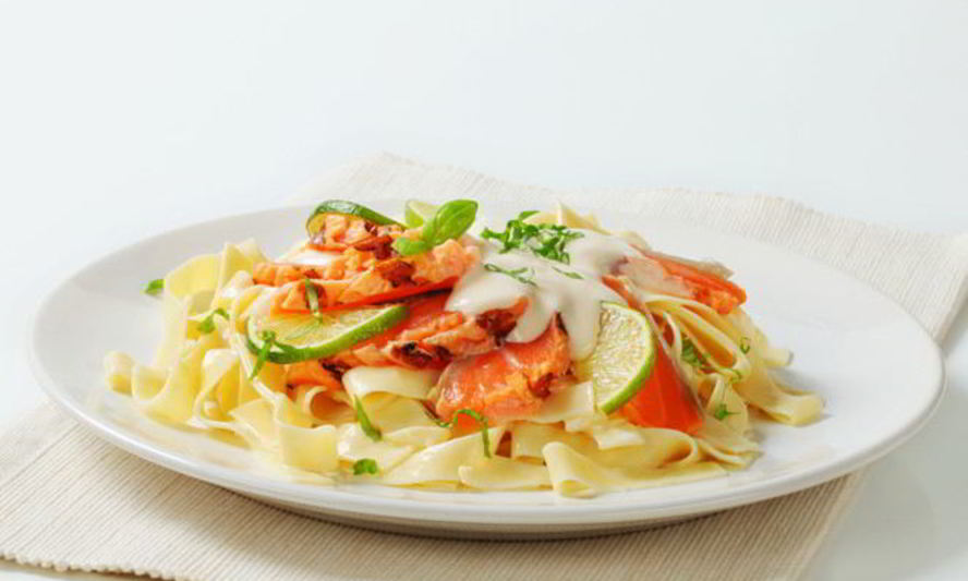 Рецепт пасты с лососем в сливочном соусе