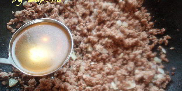 паста с мясом и белыми грибами