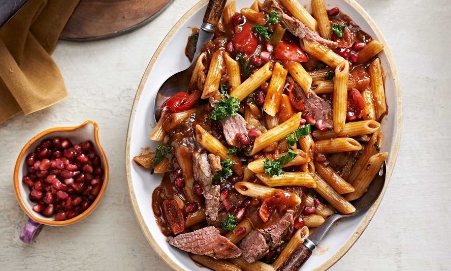 Рецепт пасты с мясом страуса