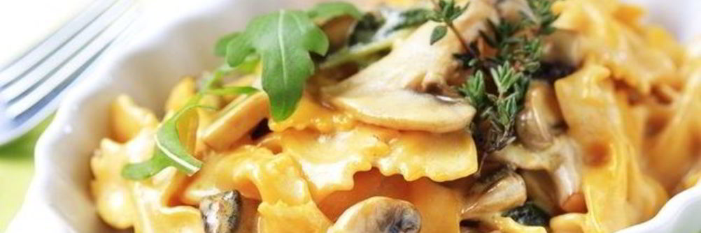Паста с шампиньонами