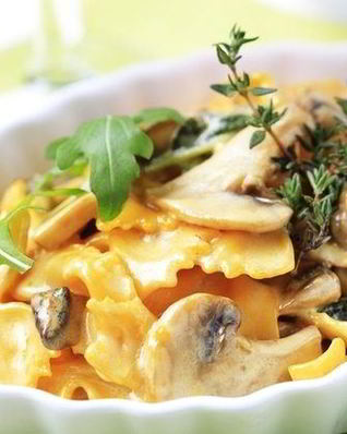 Паста с шампиньонами