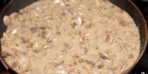 паста с шампиньонами