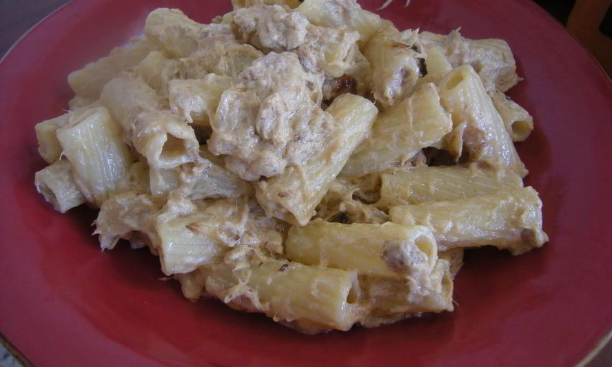Рецепт пасты с тунцом и сырным соусом горгонзола