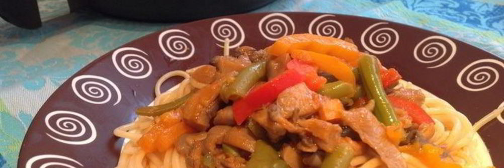 Паста с вешенками