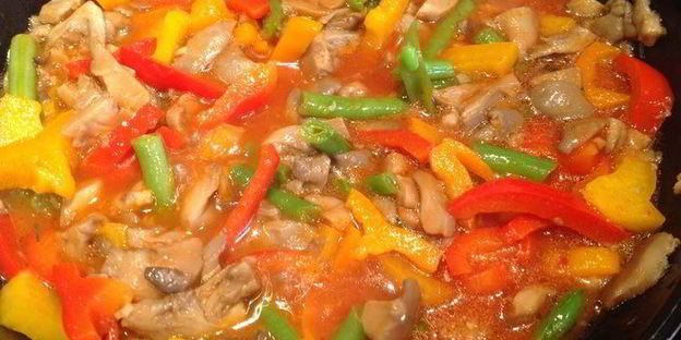 паста с вешенками