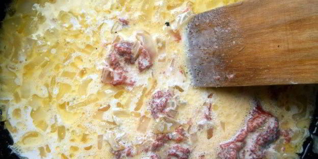 паста, запеченная с тунцом и моцареллой