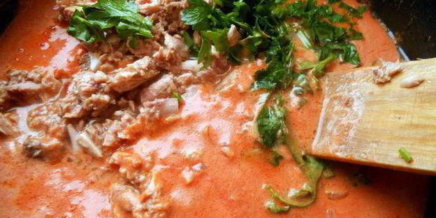 паста, запеченная с тунцом и моцареллой