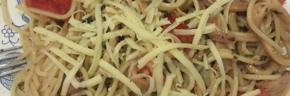 Сливочная паста с кальмарами