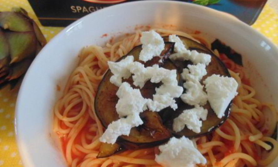 Рецепт спагетти аллы нормы с баклажанами