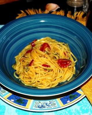 Спагетти Альо ольо пеперончино