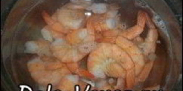 спагетти с креветками и цукини