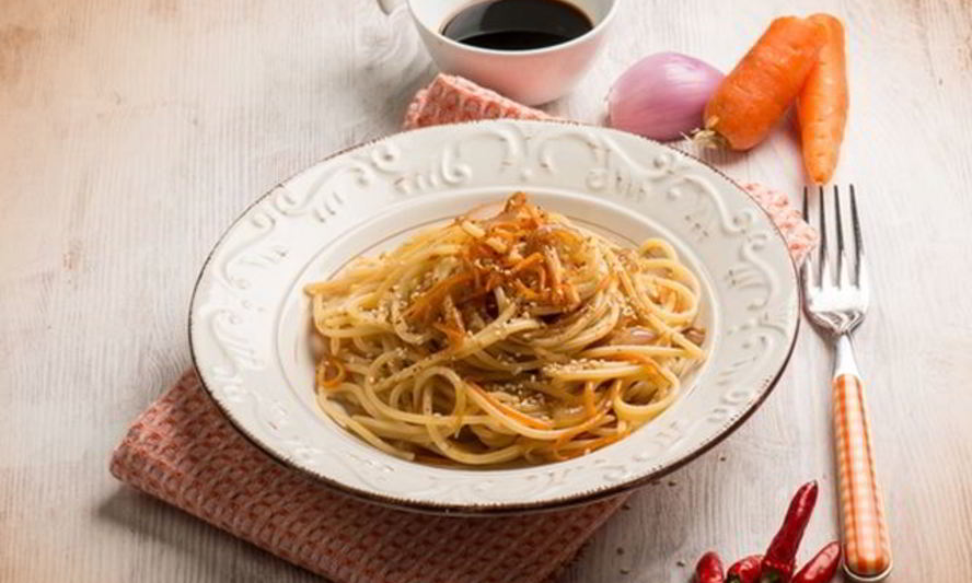 Рецепт спагетти с морковным соусом