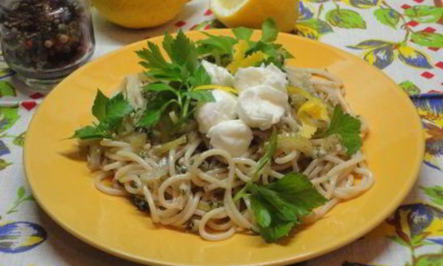 Рецепт спагетти с сельдереем