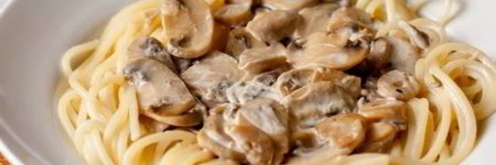 Спагетти с шампиньонами