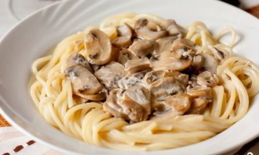 Рецепт спагетти с шампиньонами