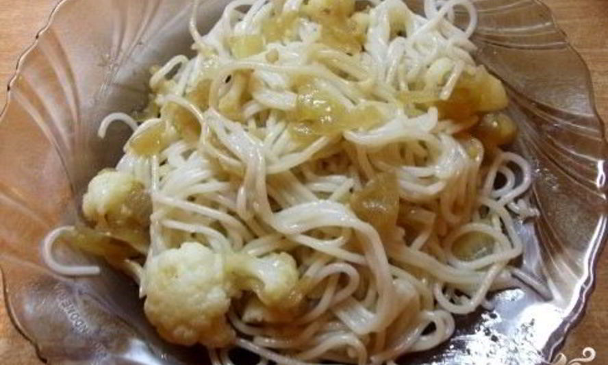 Рецепт спагетти с цветной капустой