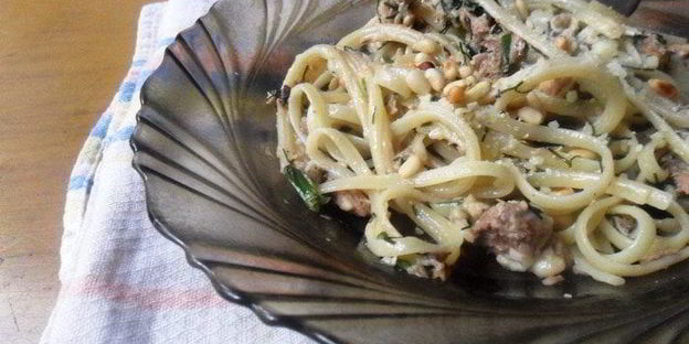 спагетти с тунцом