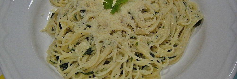 Спагетти с зеленью