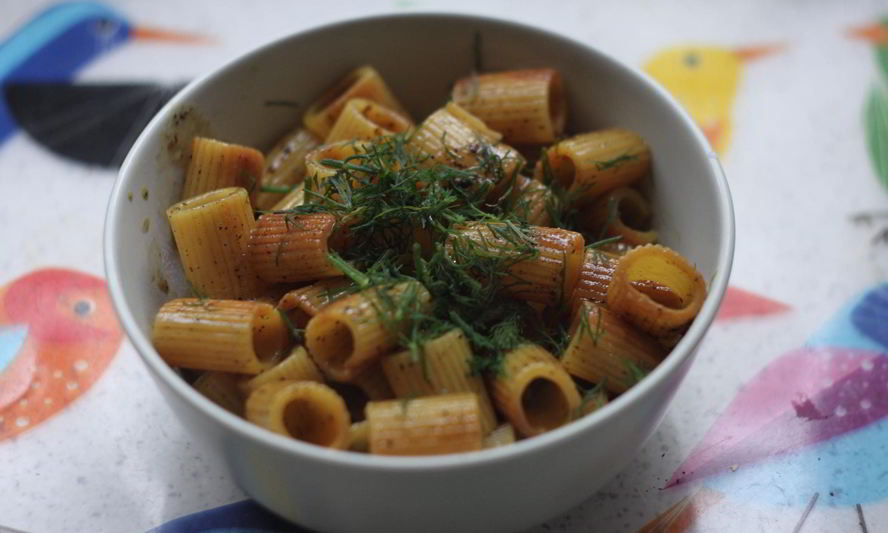 Рецепт жареных макарон